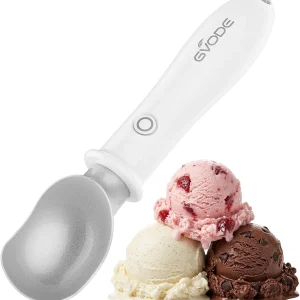 Heated Ice Cream Scoop Rechargeable, 113°F/140°F Electric Scooper, White